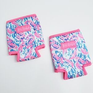 Lilly Pulitzer Cosmic Coral Lobster Drink Koozie Set Of 2